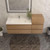 BOW 62" WALL MOUNTED BATH VANITY WITH REINFORCED ACRYLIC SINK W/SMALL SIDE CABINET   BOW 62" WALL MOUNTED BATH VANITY WITH REINFORCED ACRYLIC SINK W/SMALL SIDE CABINET