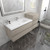 BOW 62" WALL MOUNTED BATH VANITY WITH REINFORCED ACRYLIC SINK W/SMALL SIDE CABINET   BOW 62" WALL MOUNTED BATH VANITY WITH REINFORCED ACRYLIC SINK W/SMALL SIDE CABINET