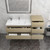 BOW 62" WALL MOUNTED BATH VANITY WITH REINFORCED ACRYLIC SINK W/SMALL SIDE CABINET   BOW 62" WALL MOUNTED BATH VANITY WITH REINFORCED ACRYLIC SINK W/SMALL SIDE CABINET
