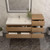 BOW 62" WALL MOUNTED BATH VANITY WITH REINFORCED ACRYLIC SINK W/SMALL SIDE CABINET   BOW 62" WALL MOUNTED BATH VANITY WITH REINFORCED ACRYLIC SINK W/SMALL SIDE CABINET