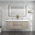 BOW 60" WALL MOUNTED BATH VANITY WITH DOUBLE REINFORCED ACRYLIC SINK   BOW 60" WALL MOUNTED BATH VANITY WITH DOUBLE REINFORCED ACRYLIC SINK