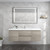  BOW 60" WALL MOUNTED BATH VANITY WITH SINGLE REINFORCED ACRYLIC SINK 