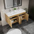 ELSA Elsa 48” Floating Double Vanity With Royal White Reinforced Acrylic Double Sink Top  ELSA Elsa 48” Floating Double Vanity With Royal White Reinforced Acrylic Double Sink Top
