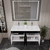 ELSA Elsa 48” Floating Double Vanity With Royal White Reinforced Acrylic Double Sink Top  ELSA Elsa 48” Floating Double Vanity With Royal White Reinforced Acrylic Double Sink Top