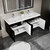 ELSA Elsa 60” Floating Double Vanity With Royal White Reinforced Acrylic Double Sink Top  ELSA Elsa 60” Floating Double Vanity With Royal White Reinforced Acrylic Double Sink Top