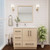Victoria 36" Solid Wood Freestanding Bathroom Vanity Left Side Drawers with Reinforced Acrylic Sink in Oak   Victoria 36" Solid Wood Freestanding Bathroom Vanity Left Side Drawers with Reinforced Acrylic Sink in Oak