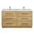 Victoria 60" Solid Wood Freestanding Double Vanity with Reinforced Acrylic Double Sink in Oak   Victoria 60" Solid Wood Freestanding Double Vanity with Reinforced Acrylic Double Sink in Oak