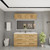 Victoria 60" Solid Wood Freestanding Double Vanity with Reinforced Acrylic Double Sink in Oak   Victoria 60" Solid Wood Freestanding Double Vanity with Reinforced Acrylic Double Sink in Oak