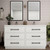 Victoria 60" Solid Wood Freestanding Double Vanity with Reinforced Acrylic Double Sink in Oak   Victoria 60" Solid Wood Freestanding Double Vanity with Reinforced Acrylic Double Sink in Oak