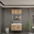 Victoria 36" Solid Wood Floating Bathroom Vanity with Reinforced Acrylic Sink in Oak, Left Side Drawers   Victoria 36" Solid Wood Floating Bathroom Vanity with Reinforced Acrylic Sink in Oak, Left Side Drawers