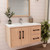 Victoria 36" Solid Wood Floating Bathroom Vanity with Reinforced Acrylic Sink in Oak, Right Side Drawers   Victoria 36" Solid Wood Floating Bathroom Vanity with Reinforced Acrylic Sink in Oak, Right Side Drawers