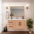 Victoria 42" Solid Wood Floating Bathroom Vanity with Reinforced Acrylic Sink in Oak, Left Side Drawers   Victoria 42" Solid Wood Floating Bathroom Vanity with Reinforced Acrylic Sink in Oak, Left Side Drawers