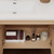 Victoria 42" Solid Wood Floating Bathroom Vanity with Reinforced Acrylic Sink in Oak, Left Side Drawers   Victoria 42" Solid Wood Floating Bathroom Vanity with Reinforced Acrylic Sink in Oak, Left Side Drawers