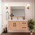 Victoria 42" Solid Wood Floating Bathroom Vanity with Reinforced Acrylic Sink in Oak, Right Side Drawers   Victoria 42" Solid Wood Floating Bathroom Vanity with Reinforced Acrylic Sink in Oak, Right Side Drawers