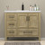  VIV 42" Solid Wood Freestanding Bathroom Vanity in Oak with Reinforced Acrylic Sink (Left Side Drawers) 