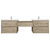 Kingdee 90" Floating Vanity & Makeup Table Set (30+30+30)   Kingdee 90" Floating Vanity & Makeup Table Set (30+30+30)
