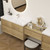 Kingdee 126" Floating Vanity & Makeup Table Set (48+30+48)   Kingdee 126" Floating Vanity & Makeup Table Set (48+30+48)