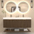  Stella 60" Fluted Floating Bathroom Vanity with Reinforced Acrylic Double Sink 