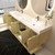 Stella 84" Fluted Floating Bathroom Vanity with Reinforced Acrylic Double Sink   Stella 84" Fluted Floating Bathroom Vanity with Reinforced Acrylic Double Sink
