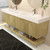 Stella 84" Fluted Floating Bathroom Vanity with Reinforced Acrylic Double Sink   Stella 84" Fluted Floating Bathroom Vanity with Reinforced Acrylic Double Sink