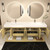 Stella 84" Fluted Floating Bathroom Vanity with Reinforced Acrylic Double Sink   Stella 84" Fluted Floating Bathroom Vanity with Reinforced Acrylic Double Sink