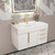 Milana 36" Floating Bathroom Vanity with Reinforced Acrylic Sink in Gloss White | Right Side Drawers   Milana 36" Floating Bathroom Vanity with Reinforced Acrylic Sink in Gloss White | Right Side Drawers