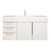 Milana 42" Floating Bathroom Vanity with Reinforced Acrylic Sink in Gloss White | Left Side Drawers   Milana 42" Floating Bathroom Vanity with Reinforced Acrylic Sink in Gloss White | Left Side Drawers