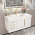 Milana 42" Floating Bathroom Vanity with Reinforced Acrylic Sink in Gloss White | Left Side Drawers   Milana 42" Floating Bathroom Vanity with Reinforced Acrylic Sink in Gloss White | Left Side Drawers