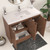  Mason 42" Fluted Freestanding Bathroom Vanity with Sink Top | Left Side Drawers 