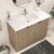 Mason 42" Fluted Freestanding Bathroom Vanity with Sink Top | Right Side Drawers   Mason 42" Fluted Freestanding Bathroom Vanity with Sink Top | Right Side Drawers
