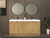  Mason 72" Fluted Freestanding Bathroom Vanity with Double Sink Top 
