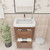 Celine 24" Fluted Floating Bathroom Vanity with Acrylic Sink   Celine 24" Fluted Floating Bathroom Vanity with Acrylic Sink