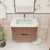Celine 30" Fluted Floating Bathroom Vanity with Reinforced Acrylic Sink   Celine 30" Fluted Floating Bathroom Vanity with Reinforced Acrylic Sink