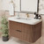 Celine 36" Fluted Floating Bathroom Vanity with Reinforced Acrylic Sink   Celine 36" Fluted Floating Bathroom Vanity with Reinforced Acrylic Sink