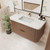 Celine 42" Fluted Floating Bathroom Vanity with Reinforced Acrylic Sink   Celine 42" Fluted Floating Bathroom Vanity with Reinforced Acrylic Sink