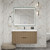  Celine 42" Fluted Floating Bathroom Vanity with Reinforced Acrylic Sink 