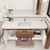 Celine 60" Fluted Floating Bathroom Vanity with Reinforced Acrylic Single Sink   Celine 60" Fluted Floating Bathroom Vanity with Reinforced Acrylic Single Sink