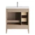  NCS 42" Louvered Freestanding Bathroom Vanity with Acrylic Sink | Left Side Drawers 