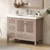  NCS 42" Louvered Freestanding Bathroom Vanity with Acrylic Sink | Left Side Drawers 