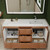  NCS 60" Louvered Freestanding Bathroom Vanity with Acrylic Single Right Side Sink 