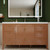  NCS 60" Louvered Freestanding Bathroom Vanity with Acrylic Single Sink in Teak Oak V2