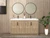 BELLA Bella 60" Freestanding Bathroom Vanity with Double Sink Top 