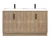 BELLA Bella 60" Freestanding Bathroom Vanity with Double Sink Top 
