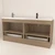 BELLA Bella 72" Freestanding Bathroom Vanity with Double Sink Top 