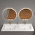 NB Rectangular Rounded Basin Double Sink Top 60" Inches by Moreno Bath Bathroom Vanities V2