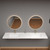 NB Rectangular Rounded Basin Double Sink Top 84" Inches by Moreno Bath Bathroom Vanities V2