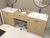  Nova 90" Freestanding Bathroom Vanity with Sink Top and Floating Makeup Counter Table 