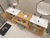 Nova 108" Freestanding Bathroom Vanity with Sink Top and Floating Makeup Counter Table 