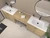  Nova 108" Freestanding Bathroom Vanity with Sink Top and Floating Makeup Counter Table 