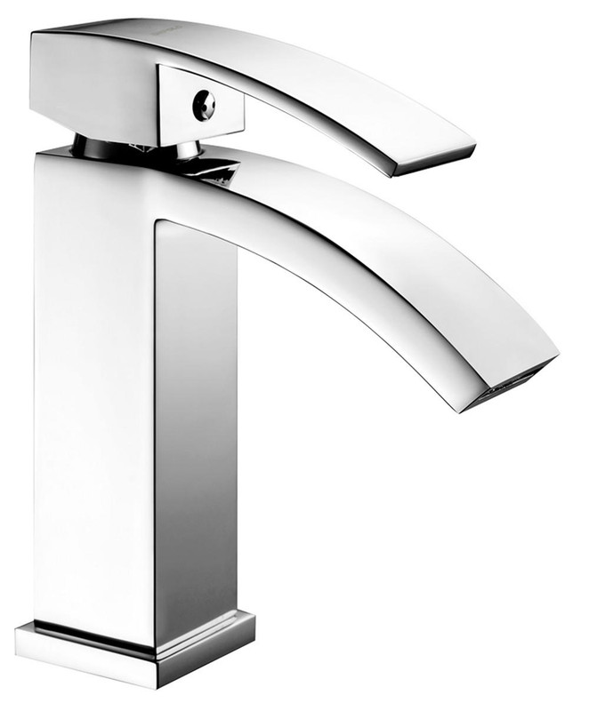  Moreno Bath Angular Rounded Single Lever Faucet in Brushed Nicklel | 681101BN 
